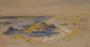 The River Nile At Abou Seir, The Second Cataract, Egypt by Edward Lear Oil Painting