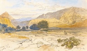 Wadi Tayibeh, Eygpt by Edward Lear Oil Painting