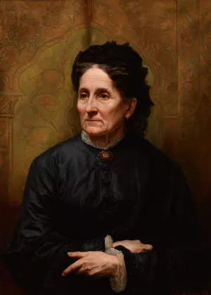 Portrait of Mother by Edward Lepszy Oil Painting