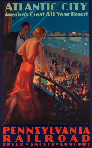 Atlantic City. America's Great All Year Resort by Edward Mason Eggleston Oil Painting