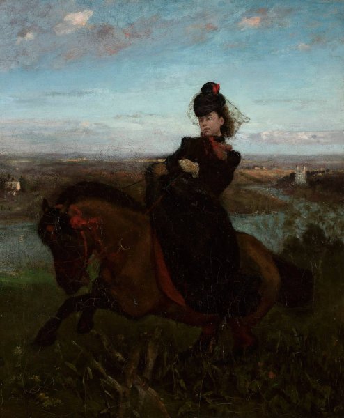 Amazon woman by Edward Mateusz Romer - Hand-Painted Oil Painting Reproduction