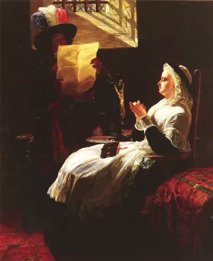 Marie Antoinette Listing To The Act of Accusation, The Day Before by Edward Matthew Ward Oil Painting