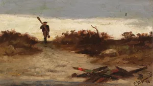Fisherman by Water by Edward Mitchell Bannister Oil Painting