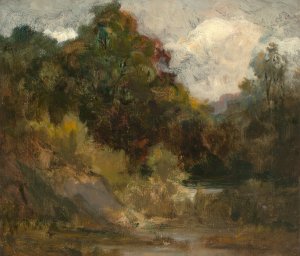 Landscape by Edward Mitchell Bannister Oil Painting
