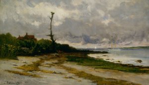 Landscape near Newport, R. I. by Edward Mitchell Bannister Oil Painting