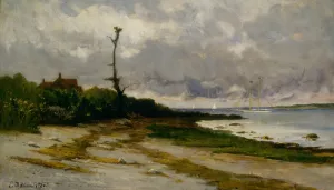 Landscape near Newport, R. I. by Edward Mitchell Bannister Oil Painting
