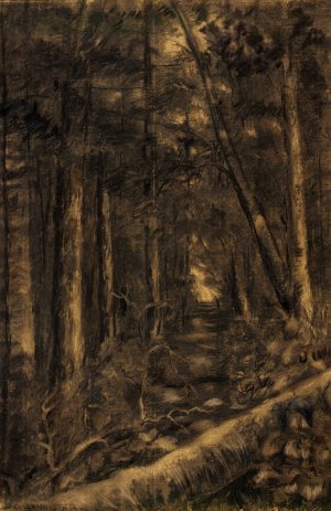 Landscape with Path through Forest by Edward Mitchell Bannister Oil Painting