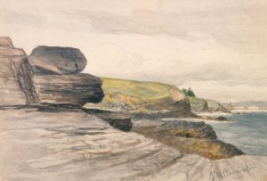 Newport Scene by Edward Mitchell Bannister Oil Painting