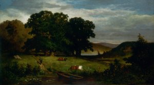 Oak Trees by Edward Mitchell Bannister Oil Painting