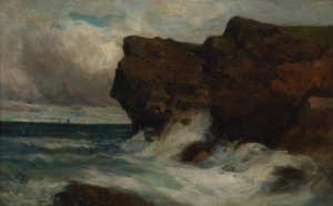 Ocean Cliffs by Edward Mitchell Bannister Oil Painting