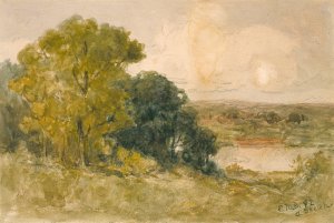 On the Seekonk by Edward Mitchell Bannister Oil Painting