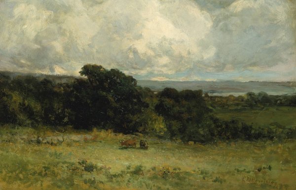 Pleasant Pastures  by Edward Mitchell Bannister - Hand-Painted Oil Painting Reproduction