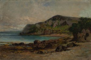 Rocks at Newport by Edward Mitchell Bannister Oil Painting