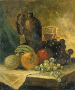 Still Life by Edward Mitchell Bannister Oil Painting