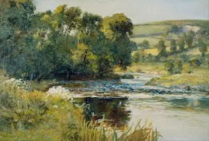 Streamside by Edward Mitchell Bannister Oil Painting