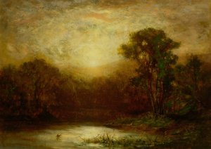 Sunset by Edward Mitchell Bannister Oil Painting