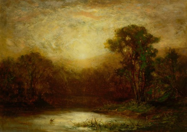 Sunset  by Edward Mitchell Bannister - Hand-Painted Oil Painting Reproduction