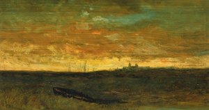 Sunset Scene by Edward Mitchell Bannister Oil Painting
