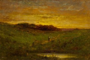 Sunset by Edward Mitchell Bannister Oil Painting