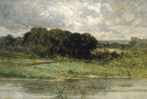 Swale Land by Edward Mitchell Bannister Oil Painting