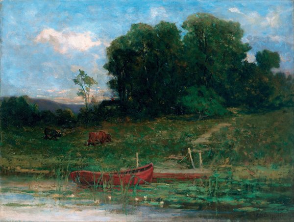 The Farm Landing by Edward Mitchell Bannister - Hand-Painted Oil Painting Reproduction