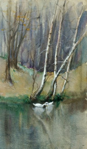 Untitled by Edward Mitchell Bannister Oil Painting