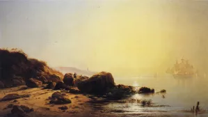 A Foggy Evening at Gowanus Oil painting by Edward Moran