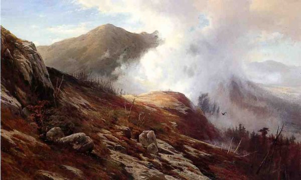 Main Product Photo of Half-Way Up Mt. Washington Painting by Edward Moran