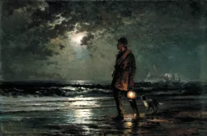 Life Saving Patrol by Edward Moran Oil Painting