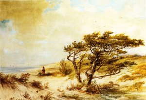 Looking Out to Sea by Edward Moran Oil Painting