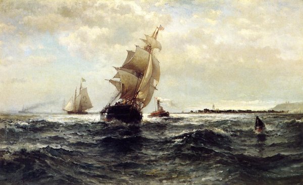 Main Product Photo of Off Atlantic Highlands Painting by Edward Moran