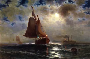 Red Light, Green Light by Edward Moran Oil Painting