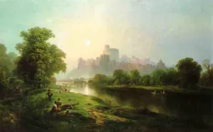 Windsor Castle painting by Edward Moran