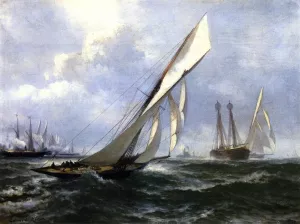 Yacht Race by Edward Moran Oil Painting