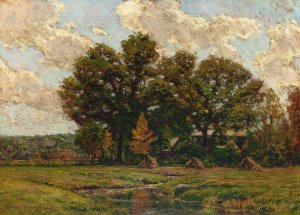 Autumn Landscape by Edward Parker Hayden Oil Painting