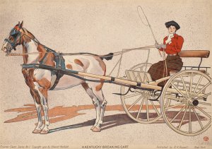 A Kentucky breaking cart by Edward Penfield Oil Painting