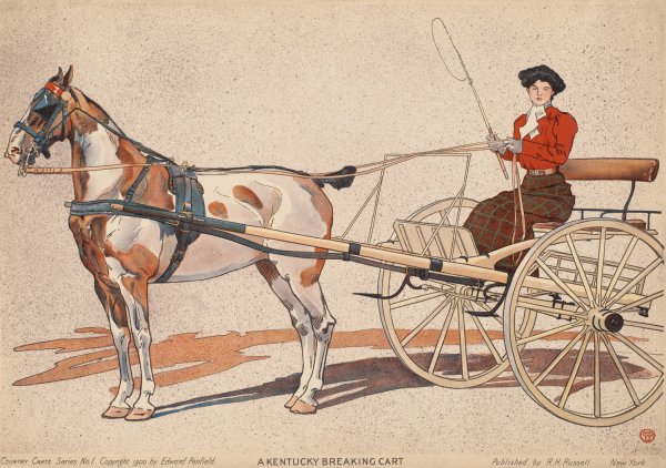 A Kentucky breaking cart  by Edward Penfield - Hand-Painted Oil Painting Reproduction
