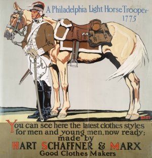 A Philadelphia light horse trooper, 1775 by Edward Penfield Oil Painting