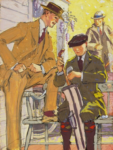 Advertisement for Hart, Schaffner and Marx clothes  by Edward Penfield - Hand-Painted Oil Painting Reproduction