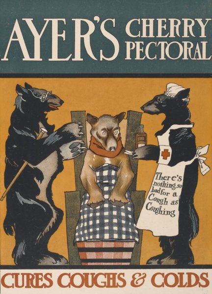 Ayer's Cherry Pectorials  by Edward Penfield - Hand-Painted Oil Painting Reproduction