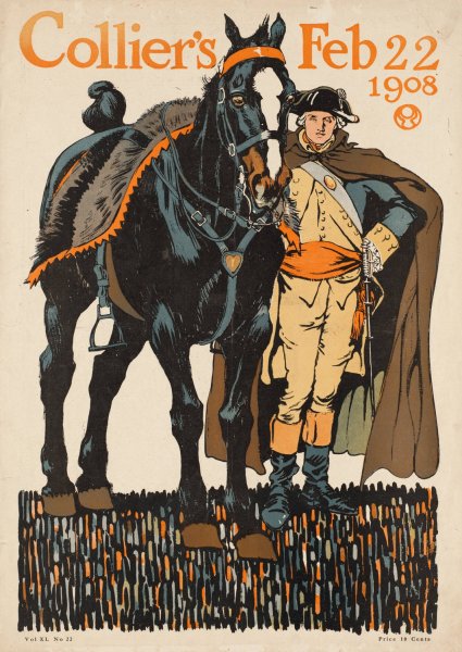 Collier's Feb 22 1908  by Edward Penfield - Hand-Painted Oil Painting Reproduction