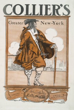 Collier's Greater New York, Petrus Stuyvesant, Governor of New Amsterdam, 1647 by Edward Penfield Oil Painting