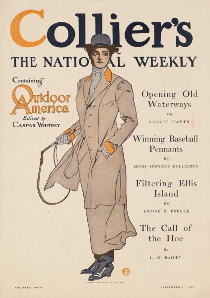 Collier's, The National Weekly, Containing Outdoor America  by Edward Penfield - Hand-Painted Oil Painting Reproduction