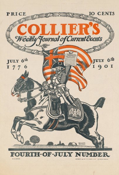 Collier's weekly journal of current events, Fourth-of-July number  by Edward Penfield - Hand-Painted Oil Painting Reproduction