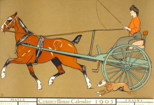Country House Calendar 1905 by Edward Penfield Oil Painting