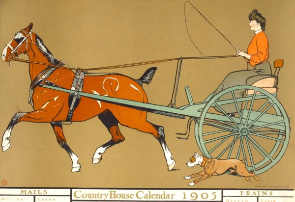 Country House Calendar 1905  by Edward Penfield - Hand-Painted Oil Painting Reproduction