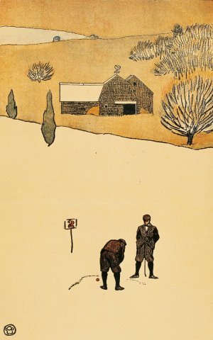 Golf Calendar. February by Edward Penfield Oil Painting
