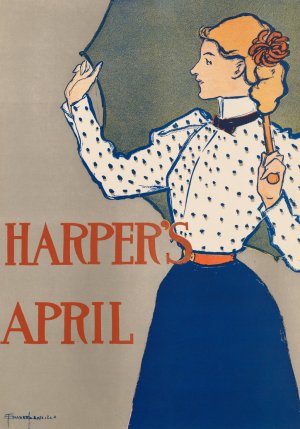 Harper's April by Edward Penfield Oil Painting