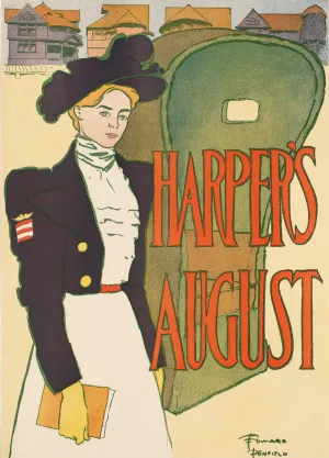 Harper's August Oil painting by Edward Penfield