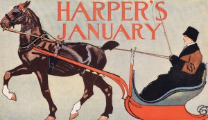 Harper's January by Edward Penfield Oil Painting